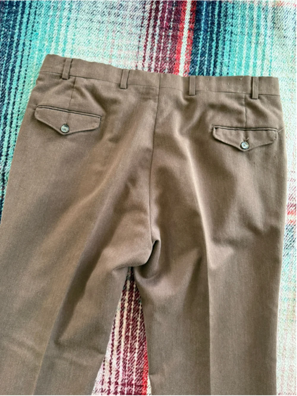 Vintage Levi's Tailored Classics Brown Flared Dress Pants 38x28.5